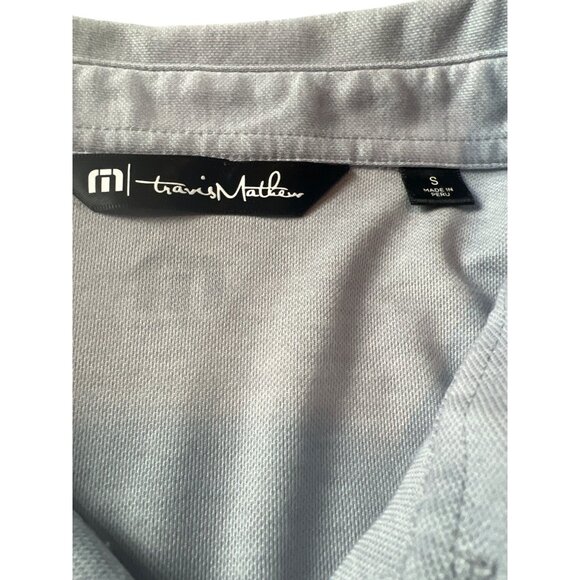 Travis Mathew Small Gray Hiking Polo Soft Breathable Fabric Casual Golf Shirt - Picture 3 of 5